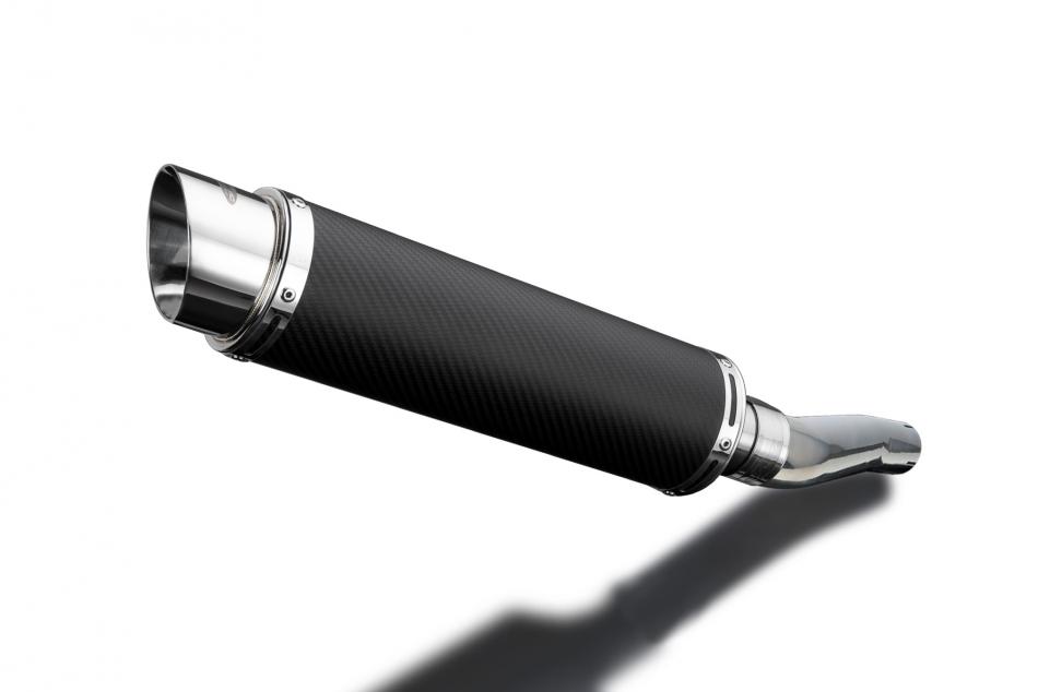 HONDA CB500 CB500S SPORT 94-03 350mm ROUND CARBON BSAU SILENCER EXHAUST KIT