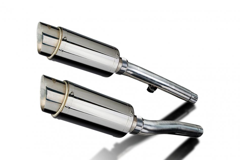 TRIUMPH TRIDENT 750 900 1991-93 200mm ROUND STAINLESS SILENCER EXHAUST KIT