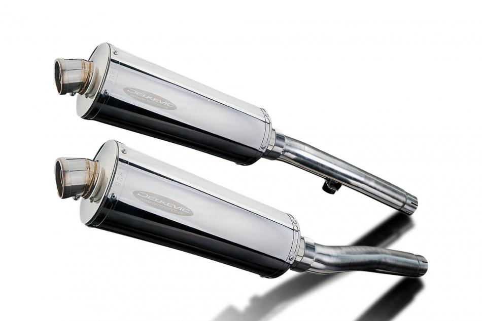 TRIUMPH TRIDENT 750 900 1991-93 350mm OVAL STAINLESS BSAU SILENCER EXHAUST KIT