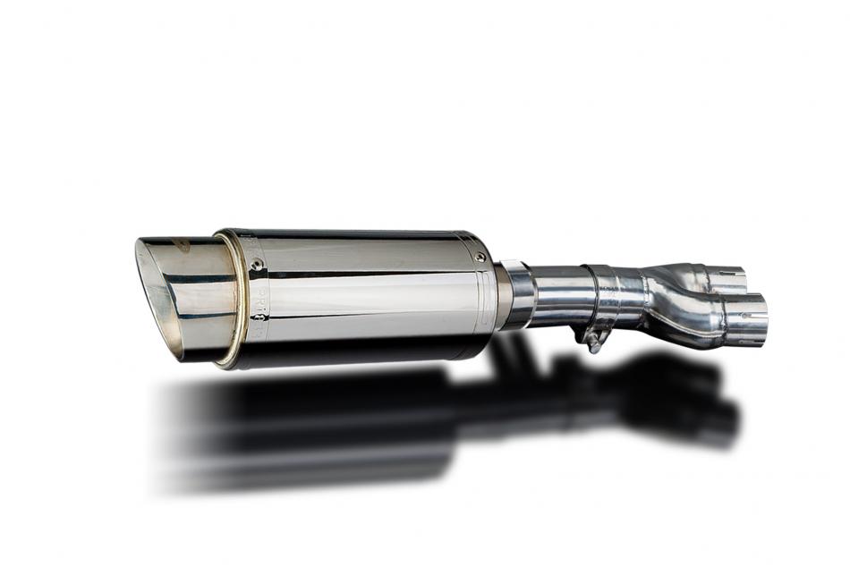 HONDA NTV600 NTV650 REVERE 88-99 200mm ROUND STAINLESS SILENCER EXHAUST KIT