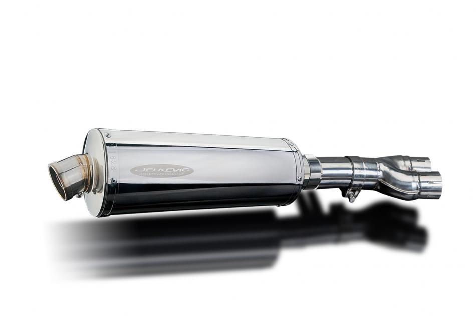 HONDA NTV600 NTV650 REVERE 88-99 350mm OVAL STAINLESS BSAU SILENCER EXHAUST KIT