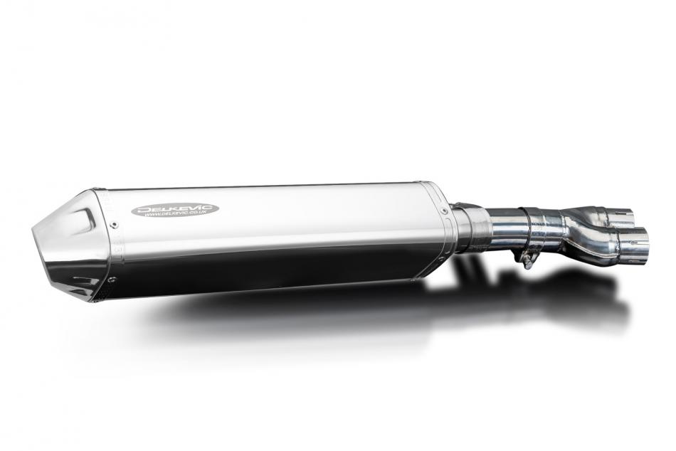 Honda NTV600 NTV650 Revere 88-89 420mm Tri-Oval Stainless Exhaust Silencer Kit