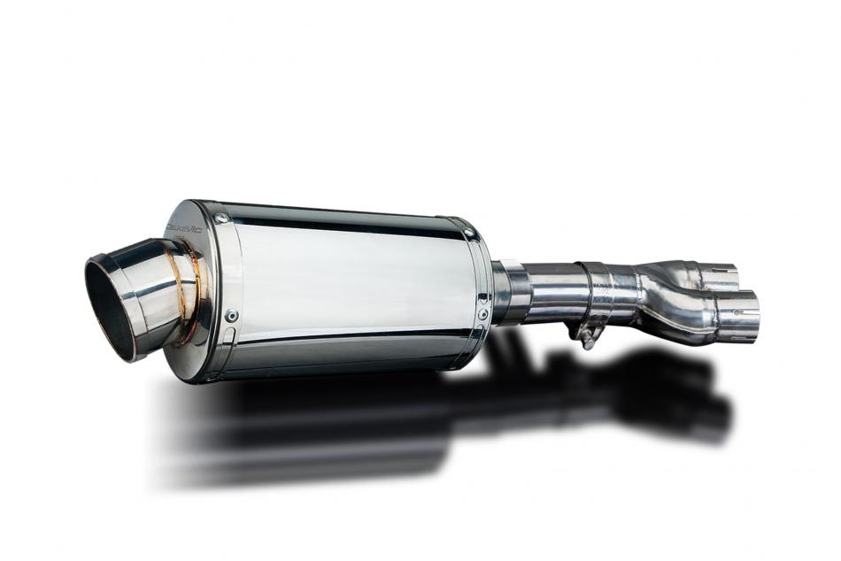 HONDA NTV600 NTV650 REVERE 88-99 225mm OVAL STAINLESS SILENCER EXHAUST KIT