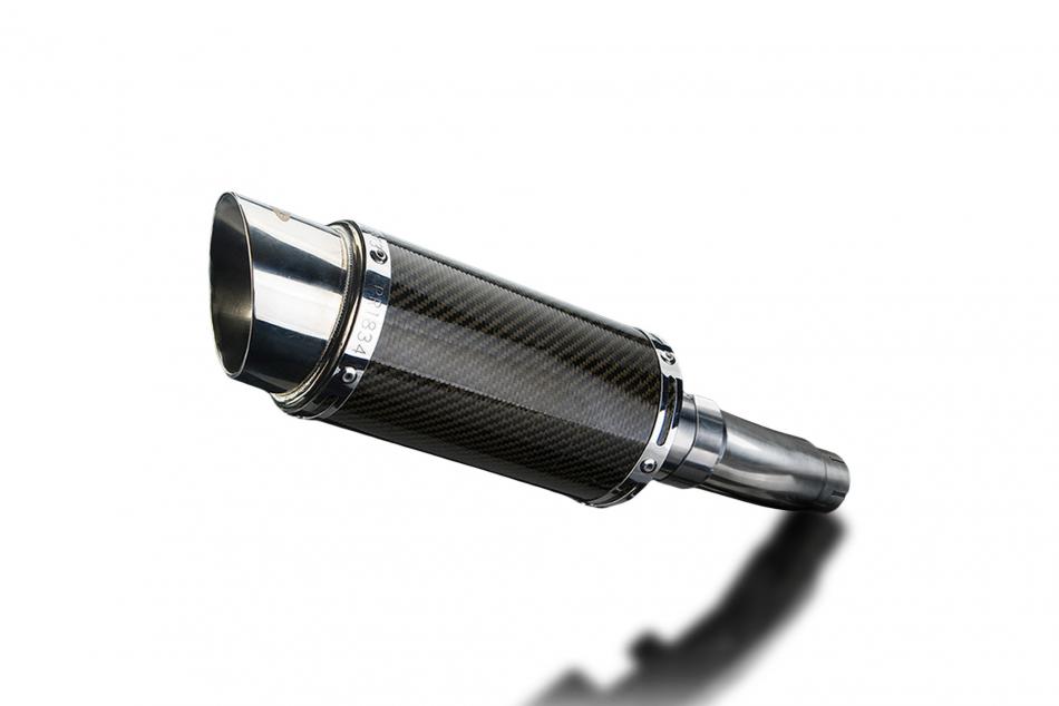 SUZUKI SFV650 GLADIUS 2009-2016 200mm ROUND CARBON  SILENCER EXHAUST KIT