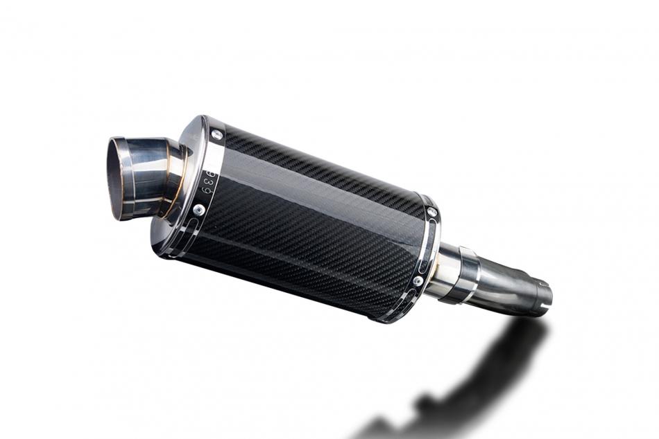 SUZUKI SFV650 GLADIUS 2009-2016 225mm OVAL CARBON SILENCER EXHAUST KIT