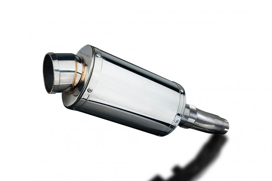 SUZUKI SFV650 GLADIUS 2009-2016 225mm OVAL STAINLESS SILENCER EXHAUST KIT