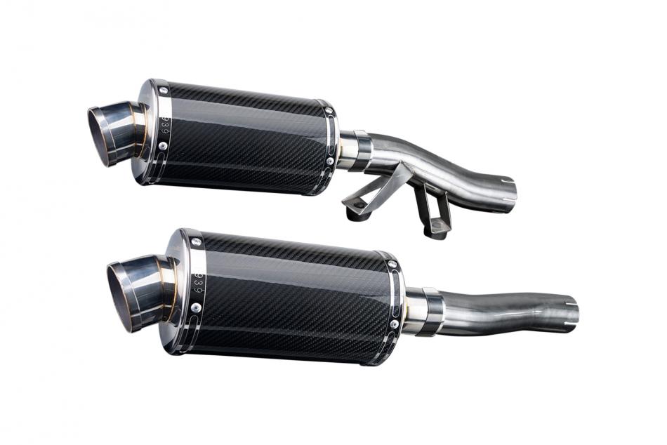 KAWASAKI GTR1000 CONCOURS 86-06 225mm OVAL CARBON SILENCER EXHAUST KIT