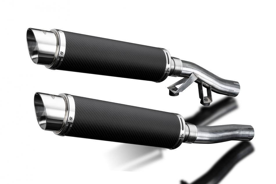 KAWASAKI GTR1000 CONCOURS 86-06 350mm CARBON ROUND BSAU SILENCER EXHAUST KIT