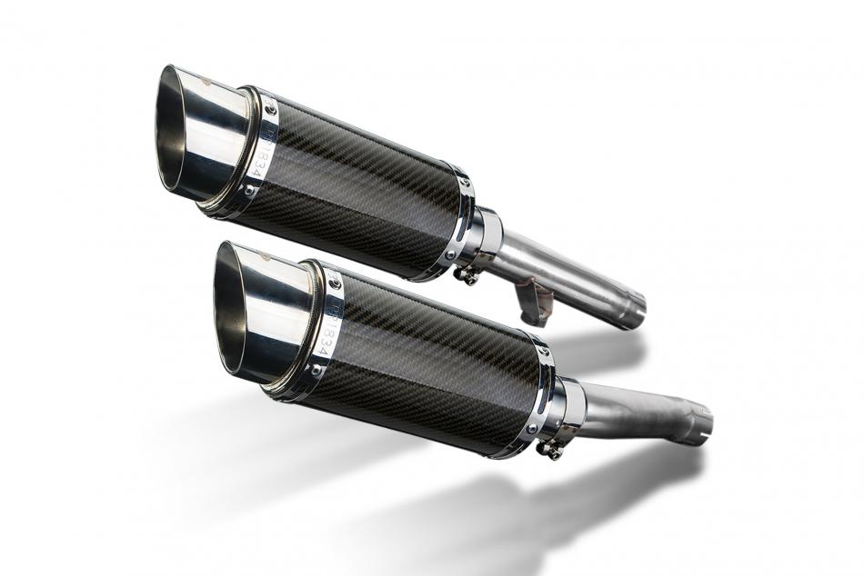 YAMAHA FJ1200 (3CV) 1988-1990 200mm ROUND CARBON SILENCER EXHAUST KIT