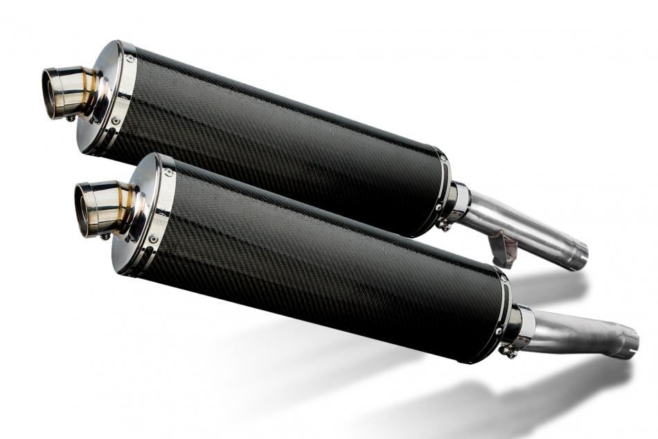 YAMAHA FJ1200 (3CV) 1988-1990 450mm OVAL CARBON BSAU SILENCER EXHAUST KIT