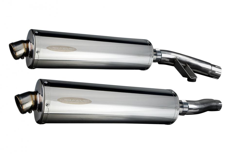 TRIUMPH TROPHY 1200 1995-2003 450mm OVAL STAINLESS BSAU SILENCER EXHAUST KIT