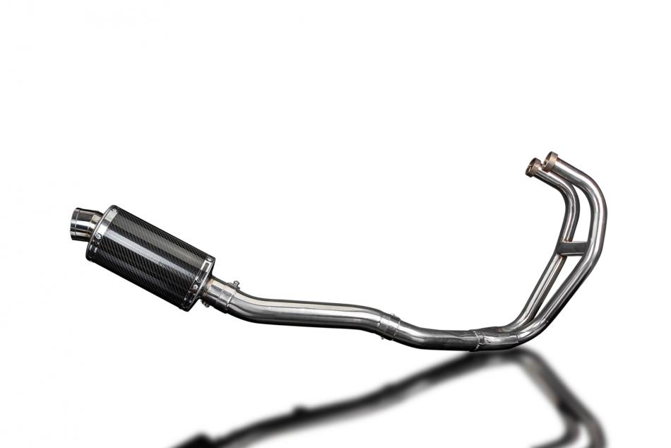 KAWASAKI GPZ500S  FULL 2-1 EXHAUST SYSTEM 225mm CARBON OVAL SILENCER