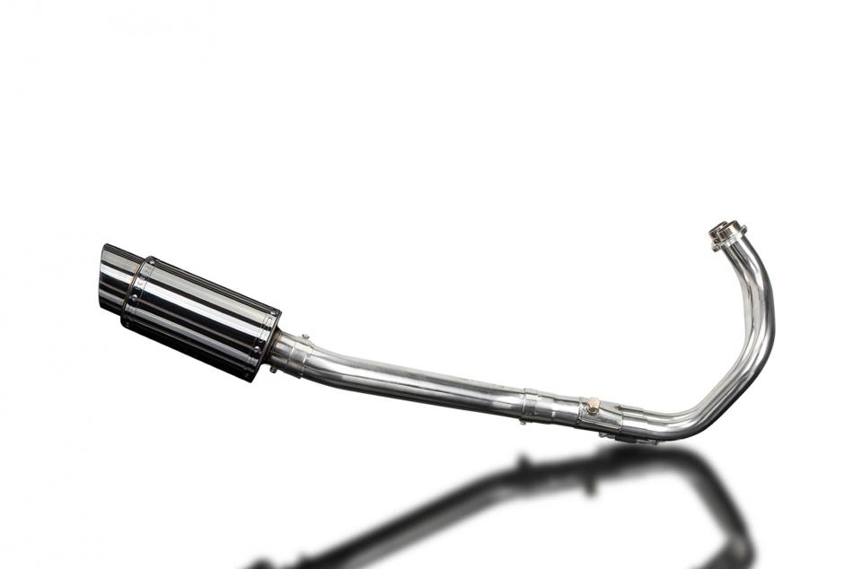 MT07 2014-2021 / MINI 200mm (8 inch) STAINLESS STEEL ROUND SILENCER 2-1 COMPLETE SYSTEM