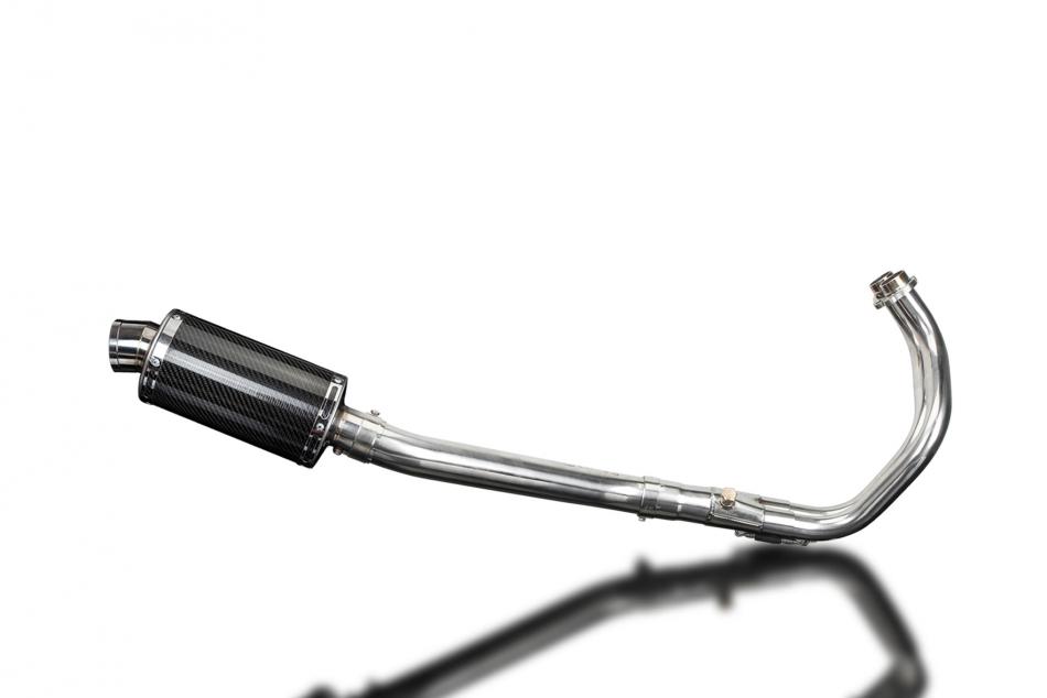 MT07 2014-2021 / DS70 OVAL 225mm (9 inch) CARBON FIBRE SILENCER 2-1 COMPLETE SYSTEM