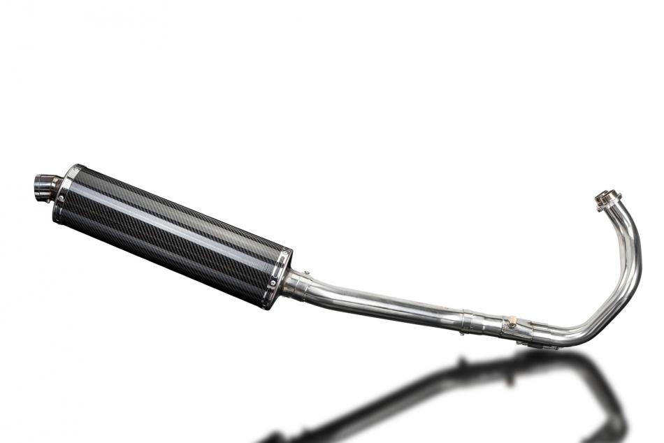 MT07 2014-2021 / OVAL 450mm (18 inch) CARBON FIBRE SILENCER 2-1 COMPLETE SYSTEM