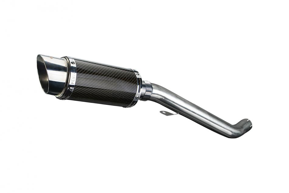 TRIUMPH STREET TRIPLE 675 13-16 200mm ROUND CARBON  SILENCER EXHAUST KIT