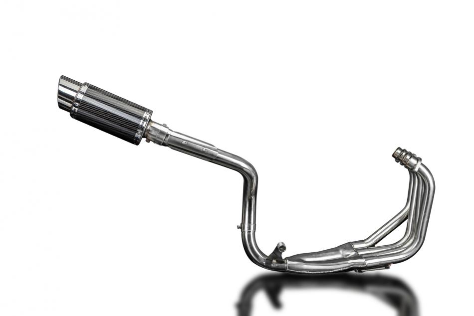 HONDA CB600F HORNET 1998-02 FULL EXHAUST SYSTEM 200mm CARBON ROUND SILENCER