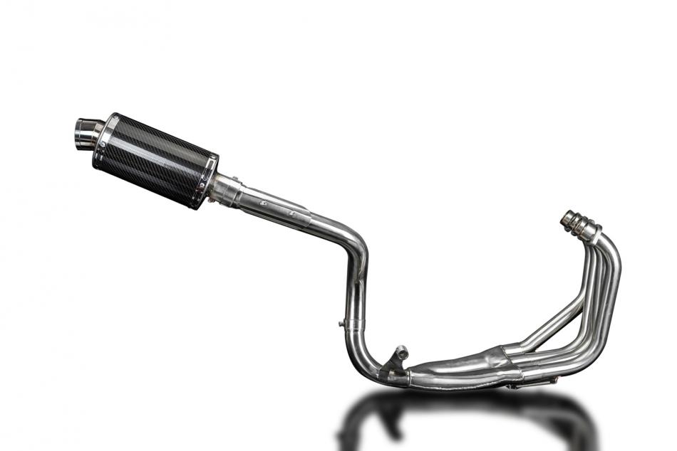 HONDA CB600F HORNET 1998-02 FULL EXHAUST SYSTEM 225mm CARBON OVAL SILENCER