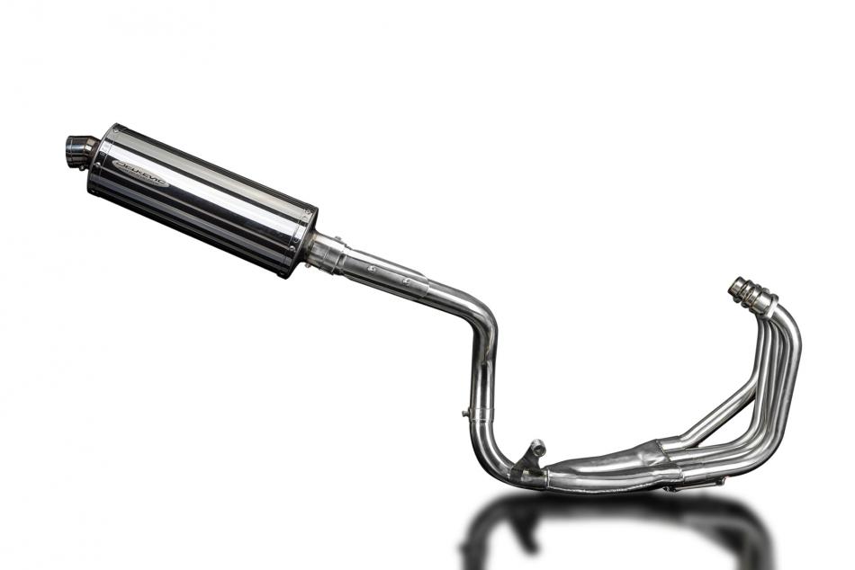 HONDA CB600F HORNET 1998-02 FULL EXHAUST SYSTEM 350mm STAINLESS OVAL SILENCER