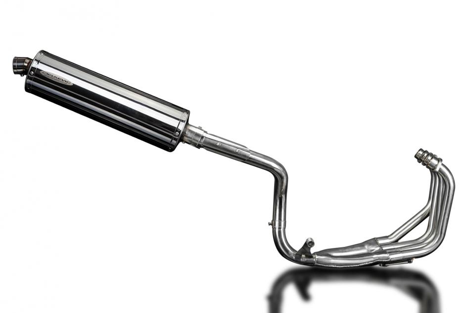 HONDA CB600F HORNET 1998-02 FULL EXHAUST SYSTEM 450mm STAINLESS OVAL SILENCER