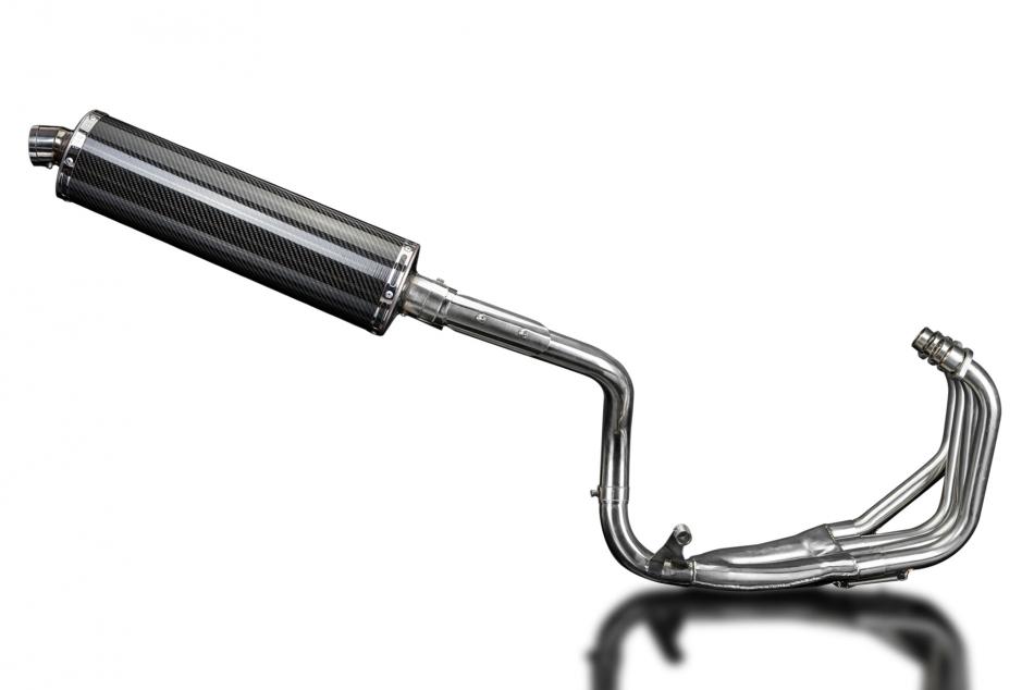 HONDA CB600F HORNET 1998-02 FULL EXHAUST SYSTEM 450mm CARBON OVAL SILENCER