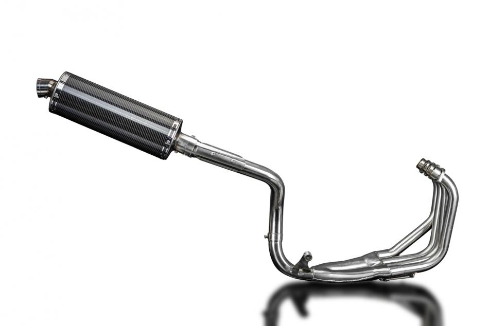 HONDA CB600F HORNET 1998-02 FULL EXHAUST SYSTEM 350mm CARBON OVAL SILENCER