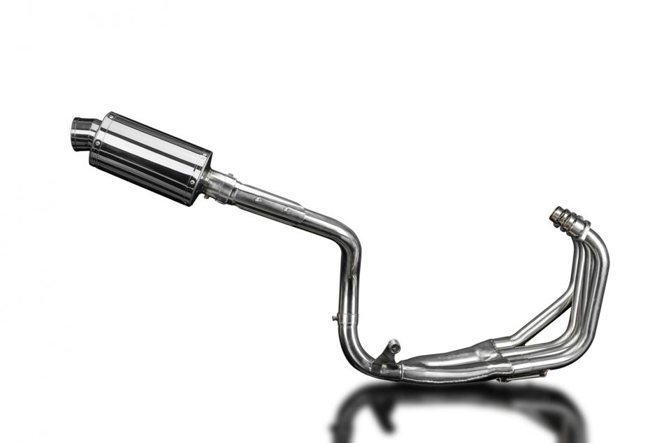 HONDA CB600F HORNET 1998-02 FULL EXHAUST SYSTEM 225mm STAINLESS OVAL SILENCER