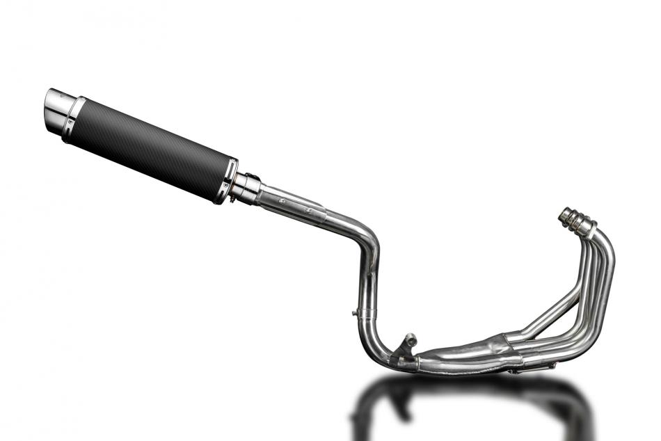 HONDA CB600F HORNET 1998-02 FULL EXHAUST SYSTEM 350mm CARBON ROUND SILENCER