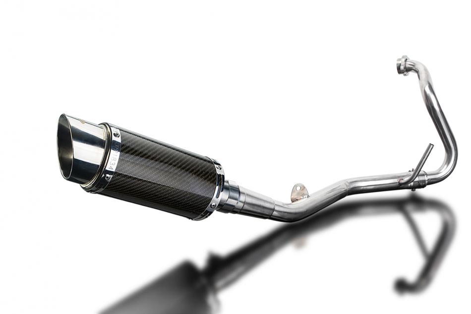 YAMAHA YZF-R125 2008-2013 FULL EXHAUST SYSTEM 200mm CARBON ROUND SILENCER