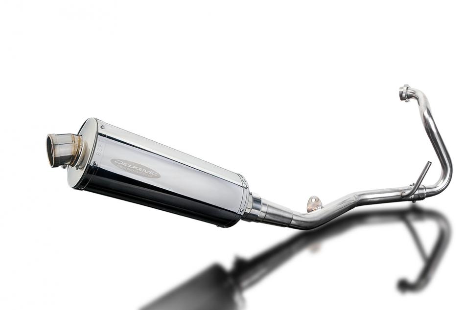 YAMAHA YZF-R125 2008-2013 FULL EXHAUST SYSTEM 350mm STAINLESS OVAL SILENCER