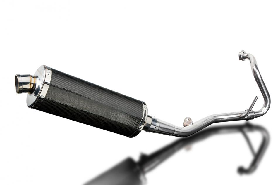 YAMAHA YZF-R125 2008-2013 FULL EXHAUST SYSTEM 350mm CARBON OVAL SILENCER