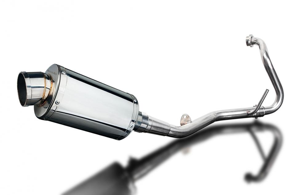 YAMAHA YZF-R125 2008-2013 FULL EXHAUST SYSTEM 225mm STAINLESS OVAL SILENCER