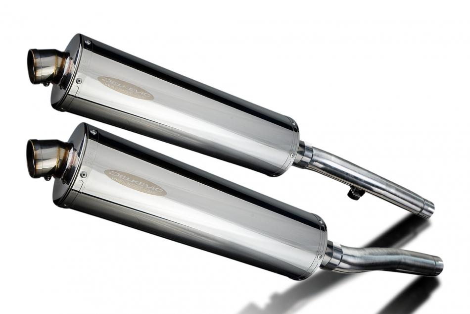 TRIUMPH TROPHY 1200 1991-1993 450mm OVAL STAINLESS BSAU SILENCER EXHAUST KIT