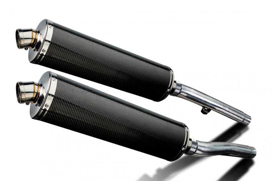 TRIUMPH TROPHY 1200 1991-1993 450mm OVAL CARBON BSAU SILENCER EXHAUST KIT