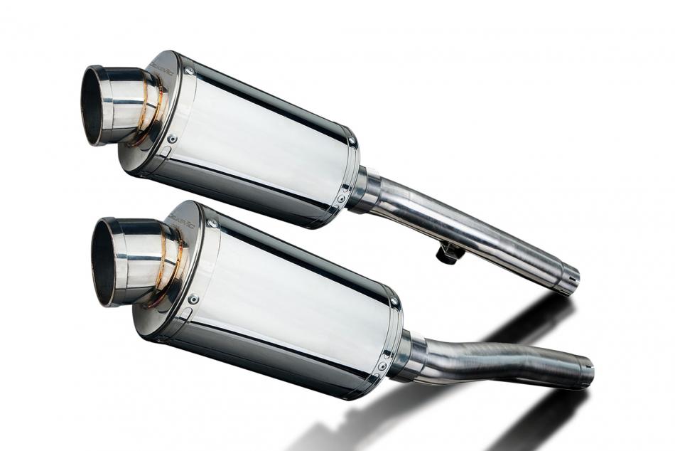 TRIUMPH TROPHY 1200 1991-1993 225mm OVAL STAINLESS SILENCER EXHAUST KIT