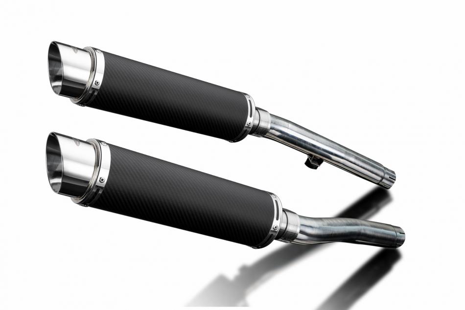 TRIUMPH TROPHY 1200 1991-1993 350mm CARBON ROUND BSAU SILENCER EXHAUST KIT
