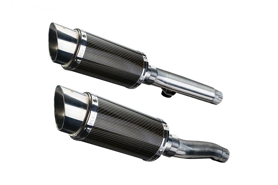 TRIUMPH TRIDENT 750 1994-1998 200mm ROUND CARBON  SILENCER EXHAUST KIT