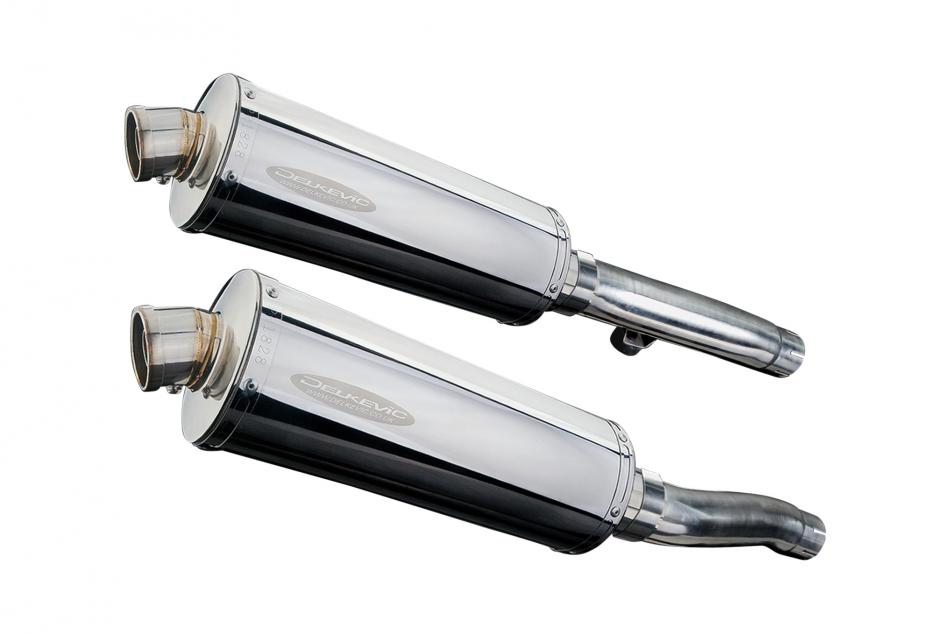 TRIUMPH TRIDENT 750 1994-1998 350mm OVAL STAINLESS BSAU SILENCER EXHAUST KIT