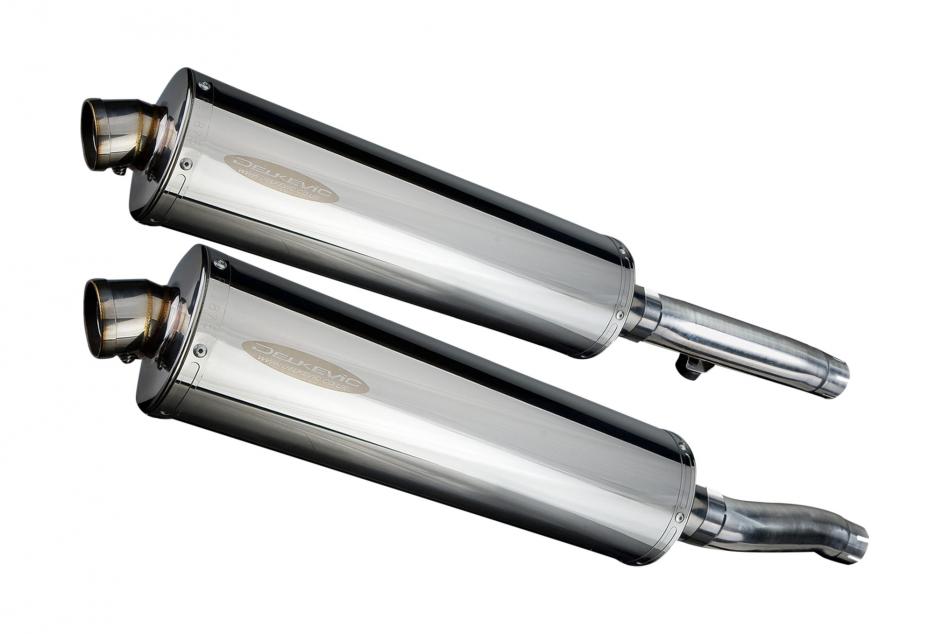 TRIUMPH TRIDENT 750 1994-1998 450mm OVAL STAINLESS BSAU SILENCER EXHAUST KIT