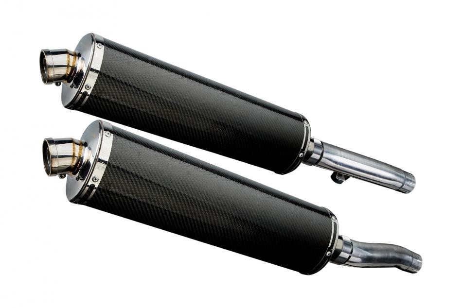 TRIUMPH TRIDENT 750 1994-1998 450mm OVAL CARBON BSAU SILENCER EXHAUST KIT