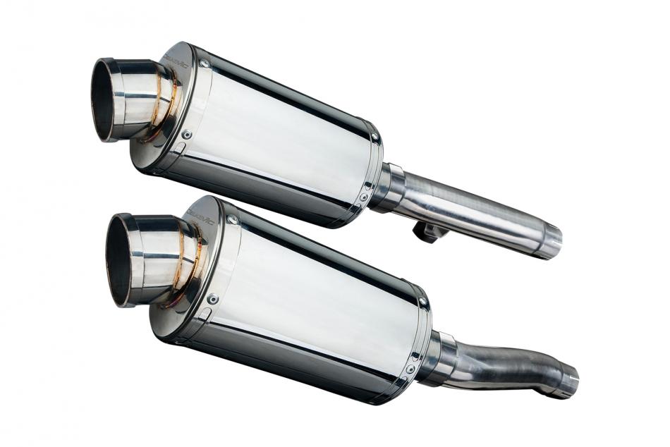 TRIUMPH TRIDENT 750 1994-1998 225mm OVAL STAINLESS SILENCER EXHAUST KIT