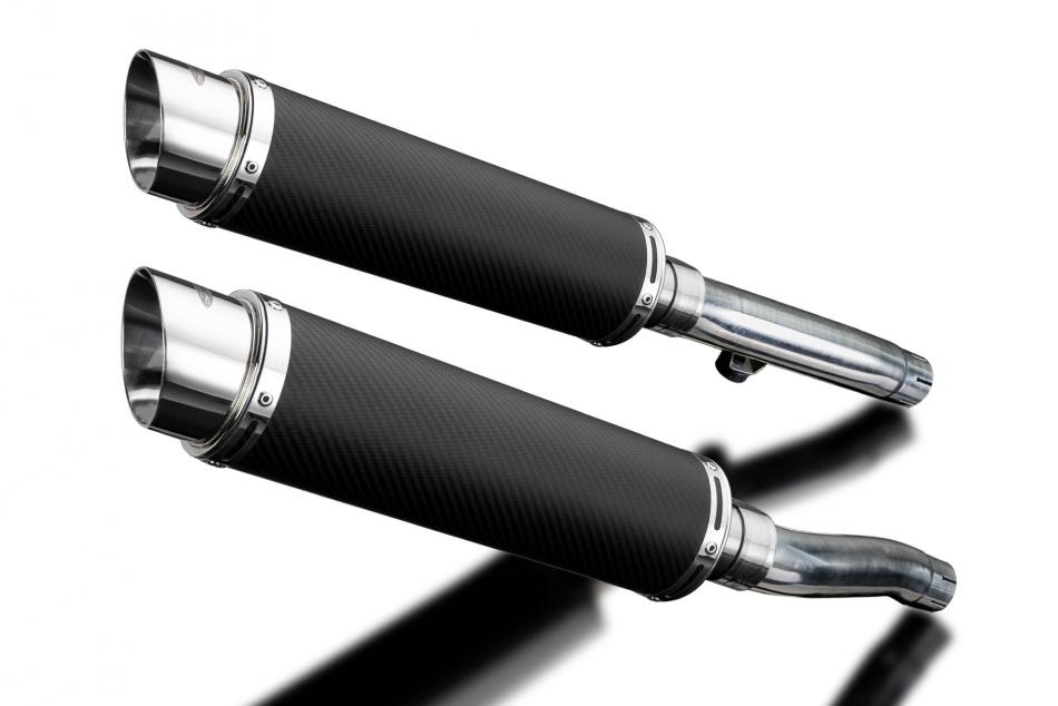 TRIUMPH TRIDENT 750 1994-1998 350mm CARBON ROUND BSAU SILENCER EXHAUST KIT
