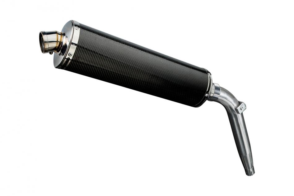 HONDA XL125V VARADERO 2001-2014 450mm OVAL CARBON BSAU SILENCER EXHAUST KIT