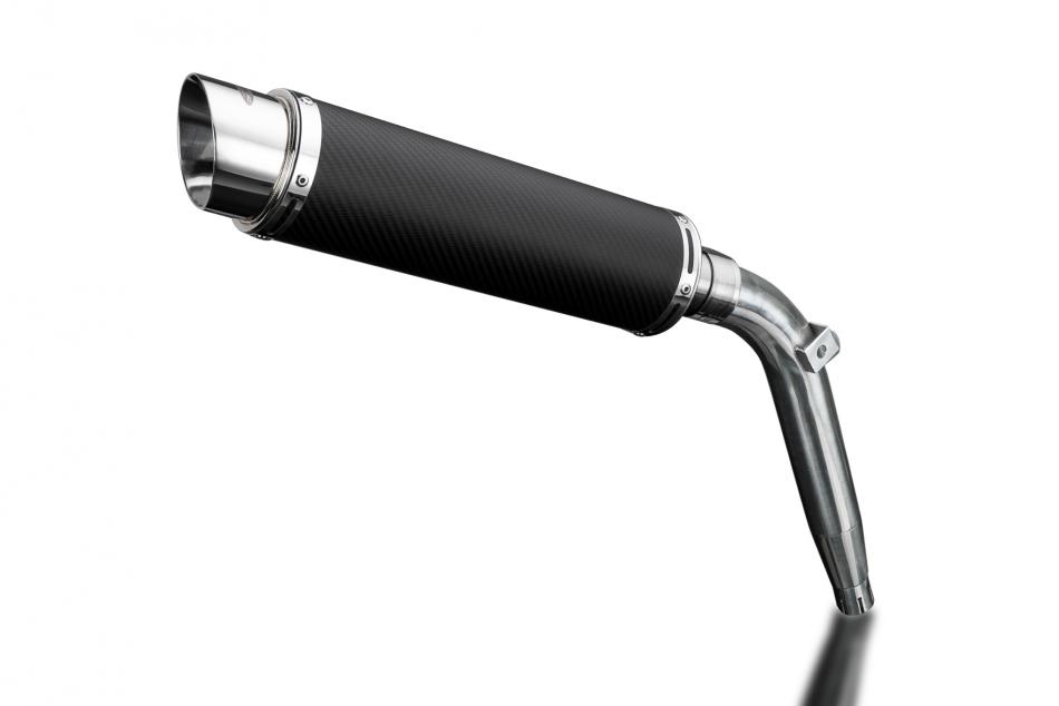 HONDA XL125V VARADERO 2001-2014 350mm CARBON ROUND BSAU SILENCER EXHAUST KIT