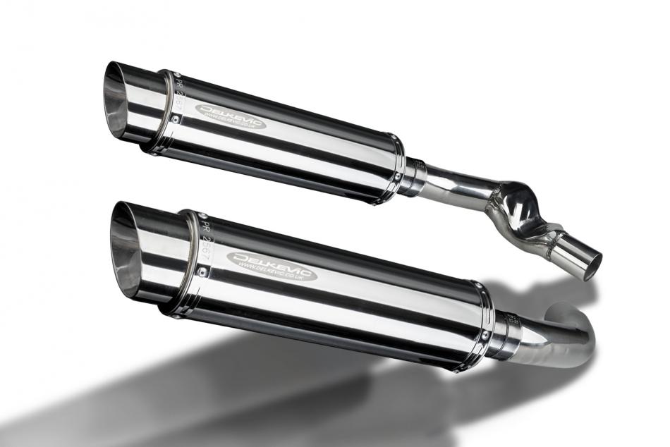 HONDA CBR1000F 1987-1999 350mm ROUND STAINLESS BSAU SILENCER EXHAUST KIT