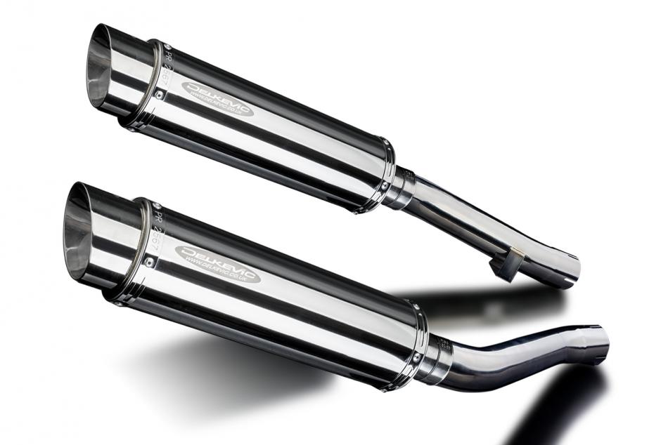 YAMAHA XJR1200 1995-1998 350mm ROUND STAINLESS BSAU SILENCER EXHAUST KIT