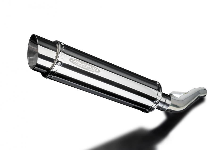 Suzuki GSX1400 2005-2009 Delkevic 350mm Round Stainless Exhaust Silencer Can Kit