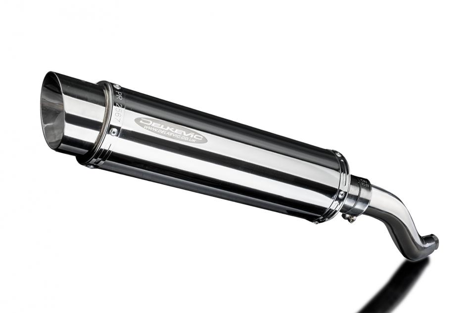 KAWASAKI Z750 2007-2012 350mm ROUND STAINLESS BSAU SILENCER EXHAUST KIT