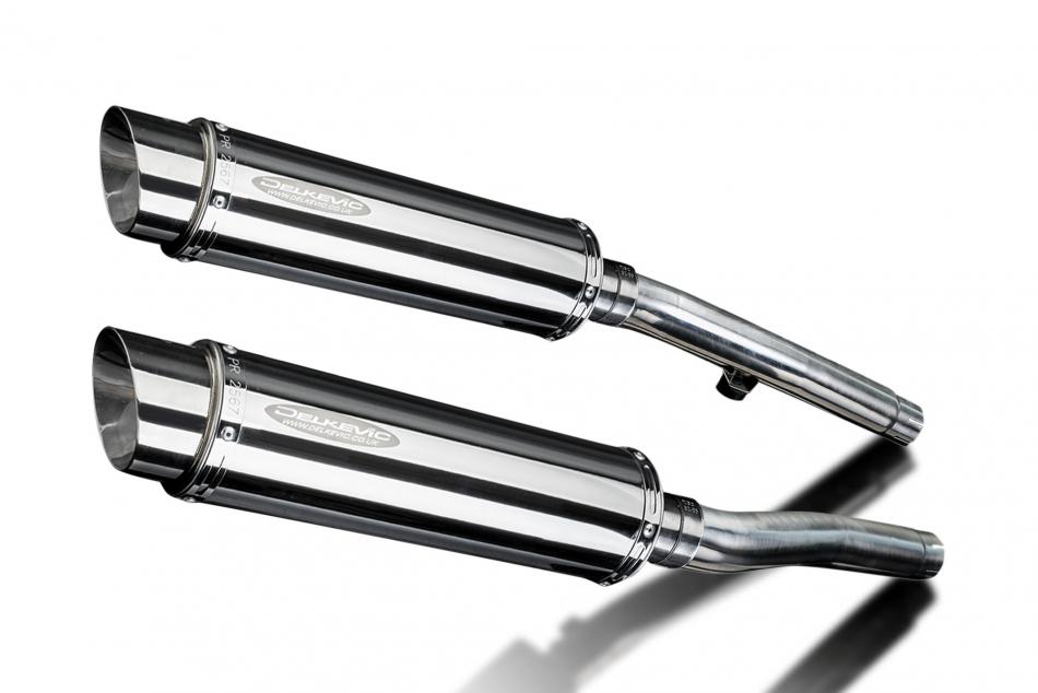 TRIUMPH TROPHY 1200 1991-1993 350mm ROUND STAINLESS BSAU SILENCER EXHAUST KIT