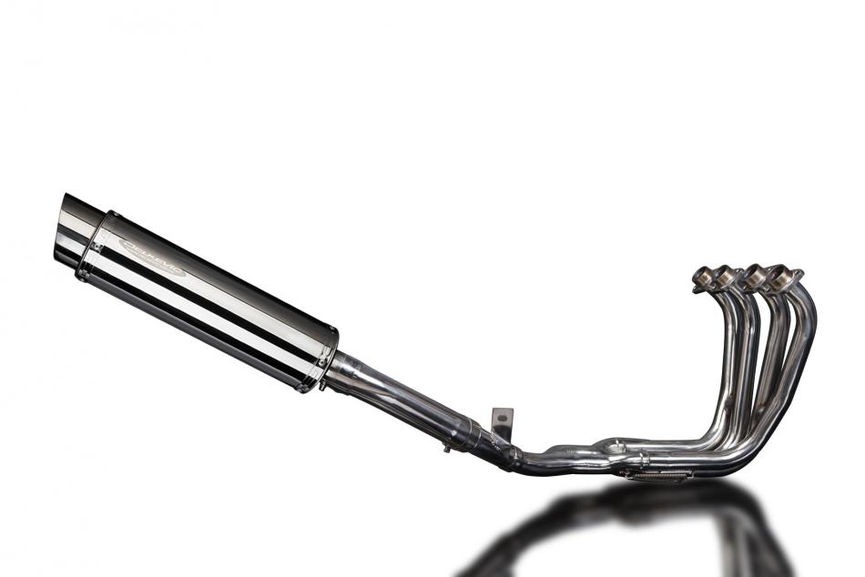 YAMAHA FZS600 FAZER 98-03 FULL EXHAUST SYSTEM 350mm STAINLESS ROUND BSAU SILENCE